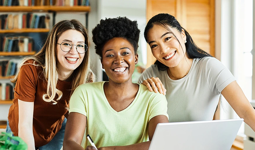 Students smiling
